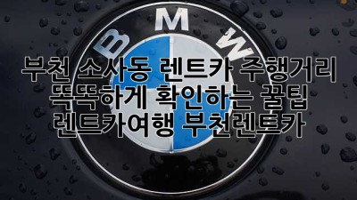 🚗💨 부천 소사동 렌트카 주행거리, 똑똑하게 확인하는 꿀팁! #렌트카여행 #부천렌트카