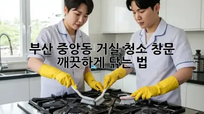 부산 중앙동 거실 청소✨ 창문 깨끗하게 닦는 법!